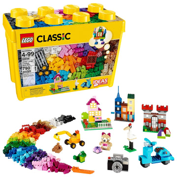 LEGO Classic Large Creative Brick Box 10698 Building Set, Toy Storage Solution for Home or Classrooms, Interactive Building Toy for Kids, Boys,
