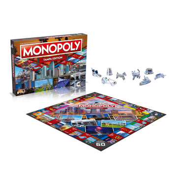 Monopoly Board Game Tampa Edition: 2-6 Players Family Board Games for Kids and Adults, Board Games for Kids 8 and up, for Kids and Adults, Ideal