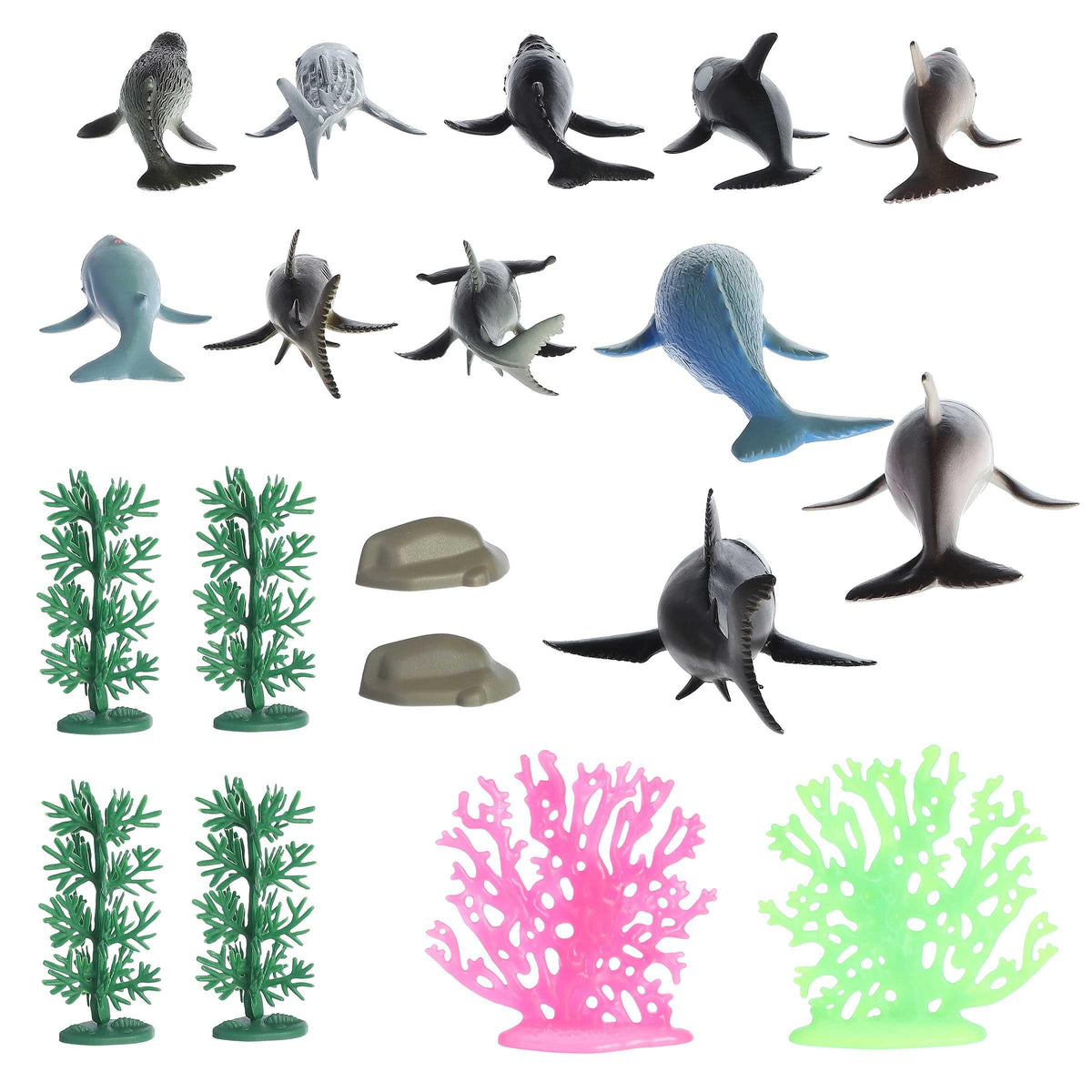 Aurora® Toys Timeless Habitat™ Ocean Animals Play Set Toy - Imaginative Play - Unplugged Play - Multicolor 6 Inches