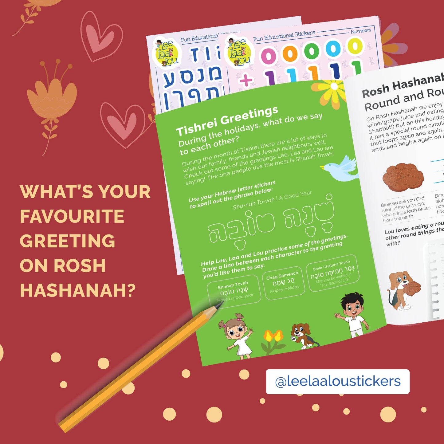 The Jewish Holidays of Tishrei - A Sticker Activity Booklet. 200+ Stickers, 24 Pages, Rosh Hashanah, Yom Kippur, Sukkot, Shmini Atzeret and Simchat