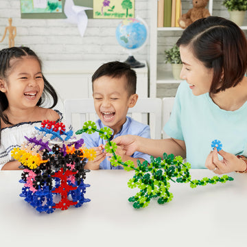 PicassoTiles Building Chip Interlocking Disc Construction Blocks in Brown Color STEM Learning Early Education Toy Engineering Playset Child Brain