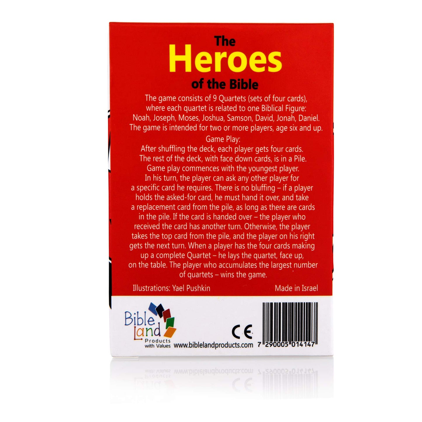 Biblical World Heroes of The Bible Quartets Card Game for Children Ages 6 and Up. Play and Learn Educational Card Game. Designed in Comics That