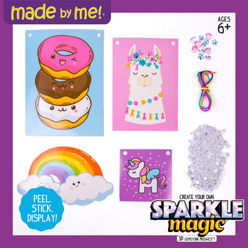 Made By Me Create Your Own Sparkle Magic 3D Gemstone Mosaics by Horizon Group USA, DIY 3D Diamond Art, Mosaic Art for Kids. Create 4 3D Gemstone Art