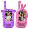 Video Walkie Talkies for Kids, Silicone Anti-Fall 2 Pack Rechargeable Kids Walkie Talkies with Camera, Indoor Outdoor Toys, Christmas Birthday Gifts