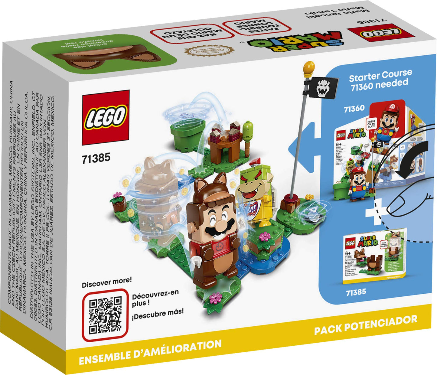 LEGO Super Mario Tanooki Mario Power-Up Pack 71385 Building Kit; Collectible Gift Toy for Creative Kids, New 2021 (13 Pieces)