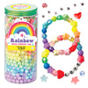 Creativity for Kids Rainbow Bead Jar Jewelry Making Kit: Makes 40+ Friendship Bracelets, DIY Crafts for Girls, Great Summer Activities for Kids (Ages