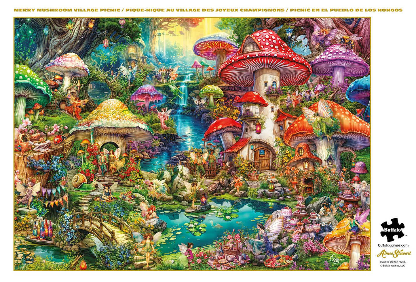 Buffalo Games - Merry Mushroom Village Picnic - 500 Piece Jigsaw Puzzle