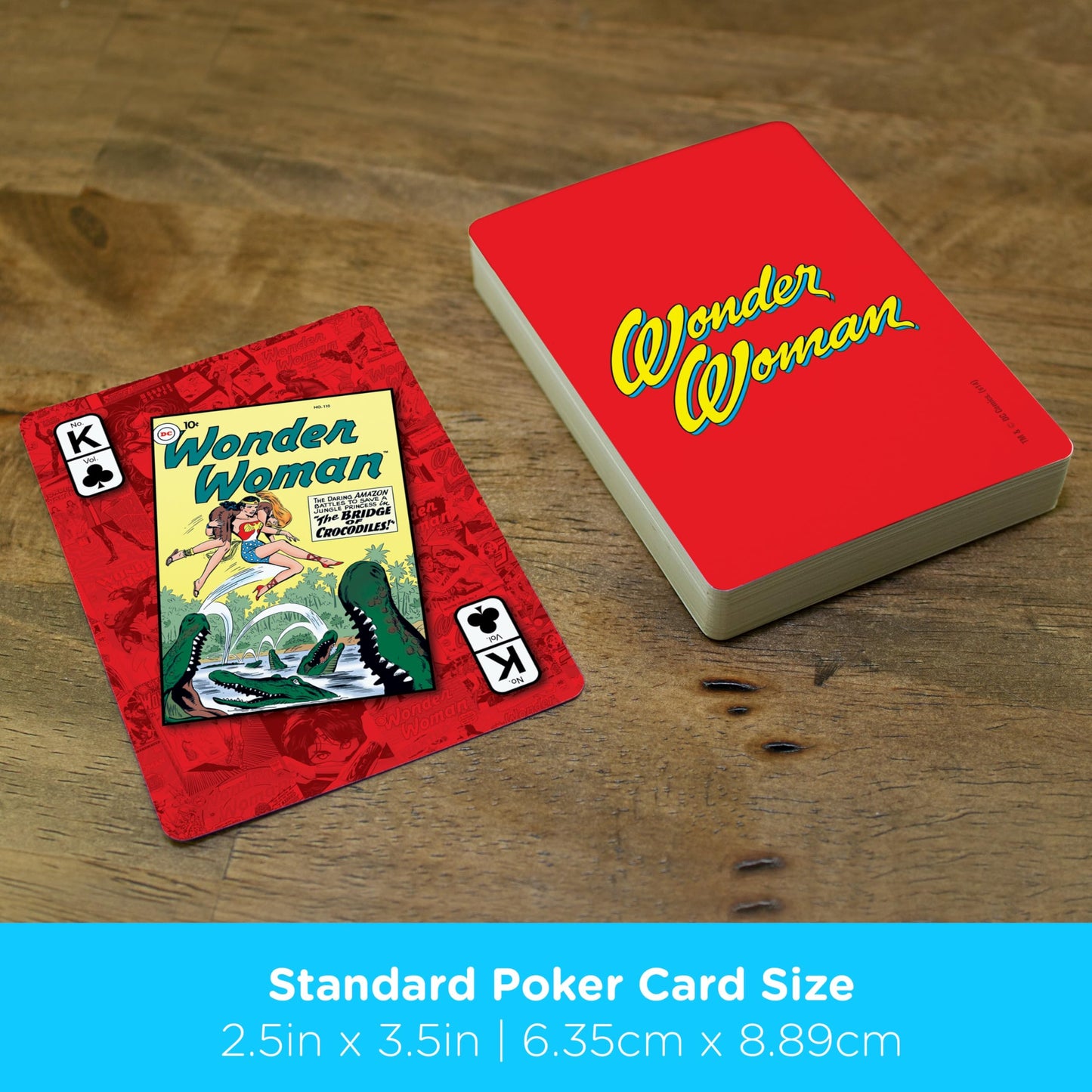 AQUARIUS DC Comics Wonder Woman Playing Cards - Wonder Woman Themed Deck of Cards for Your Favorite Card Games - Officially Licensed DC Comics