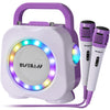 Karaoke Machine for Kids - Bluetooth Speaker with 2 Microphone - Portable Kids Karaoke Machine for Girls and Boys - Birthday Gift for Girls and Boys