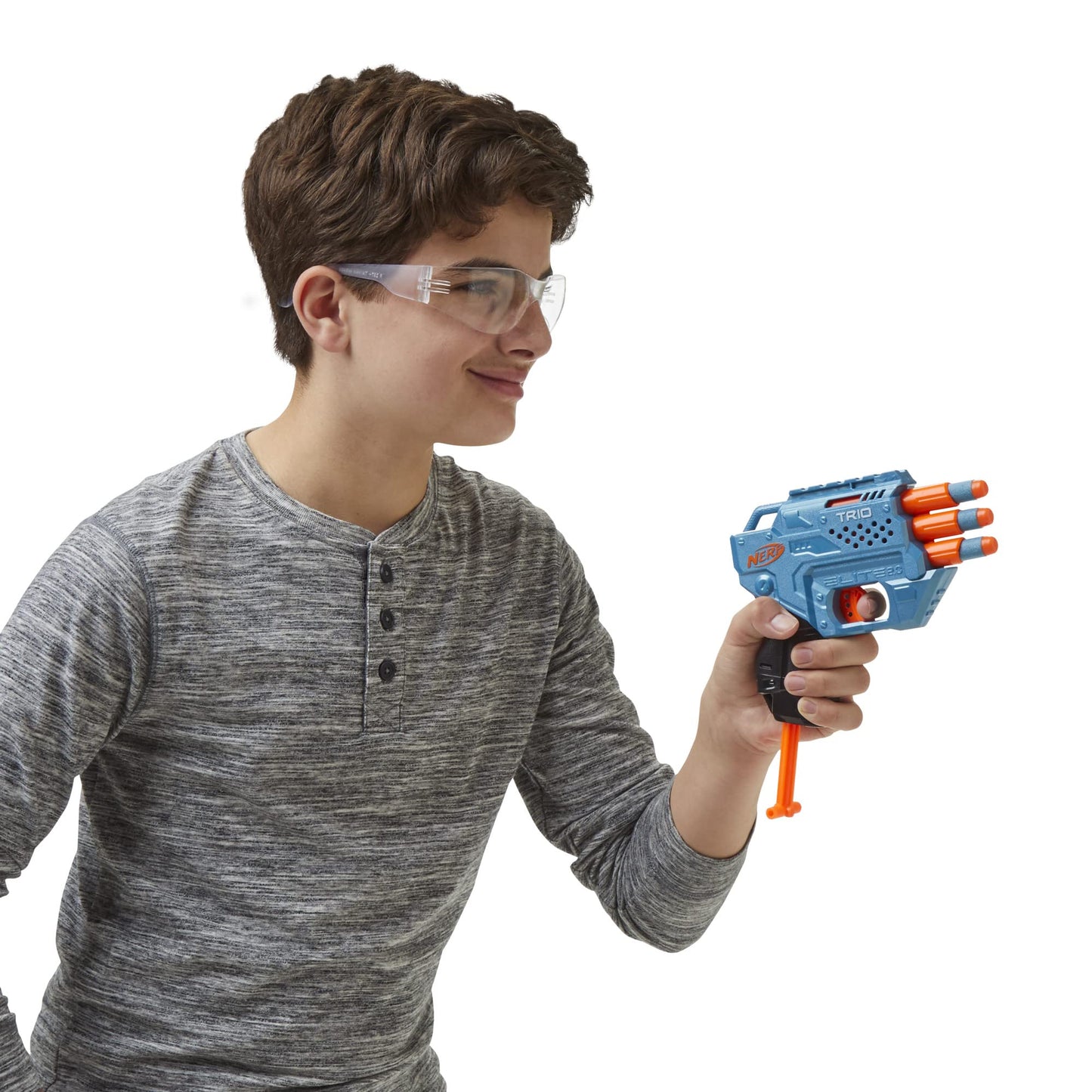 Nerf Elite 2.0 Trio SD-3 Blaster - Includes 6 Official Darts - 3-Barrel Blasting - Tactical Rail for Customizing Capability