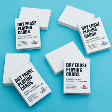 Apostrophe Games Dry Erase Blank Playing Cards w/Box, Poker Size - 2.5" x 3.5", 180 Reusable Cards, Flash Cards, Board Game & Note Cards