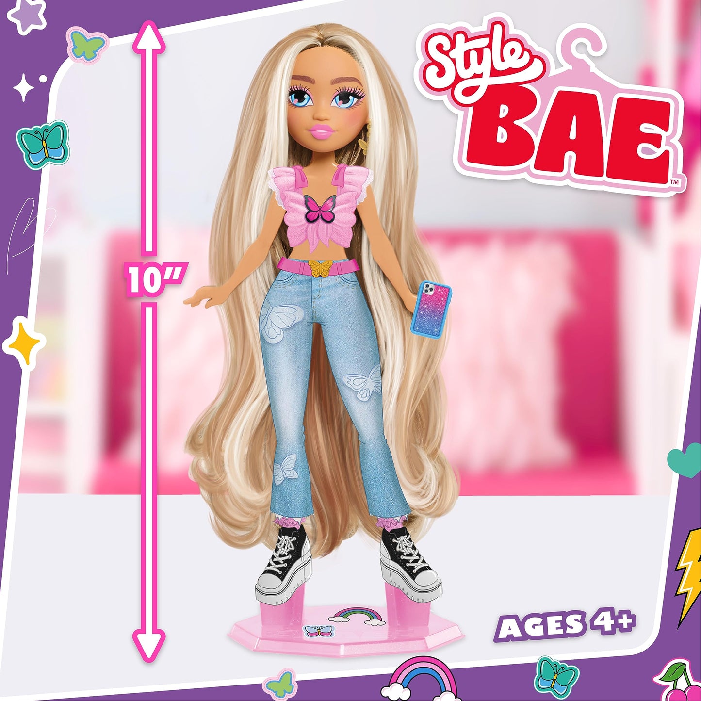 Just Play Style Bae Dylan 10-Inch Fashion Doll and Accessories, 28-pieces, Kids Toys for Ages 4 Up