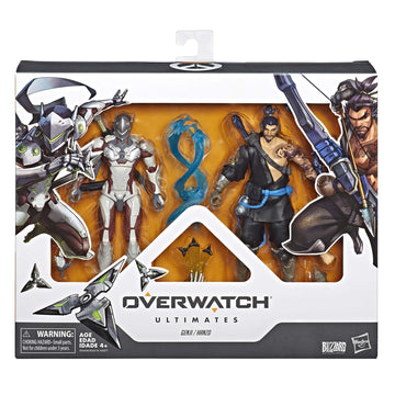 Hasbro Toys Overwatch Ultimates Series Hanzo and Genji Dual Pack 6-Inch-Scale Collectible Action Figures with Accessories - Blizzard Video Game