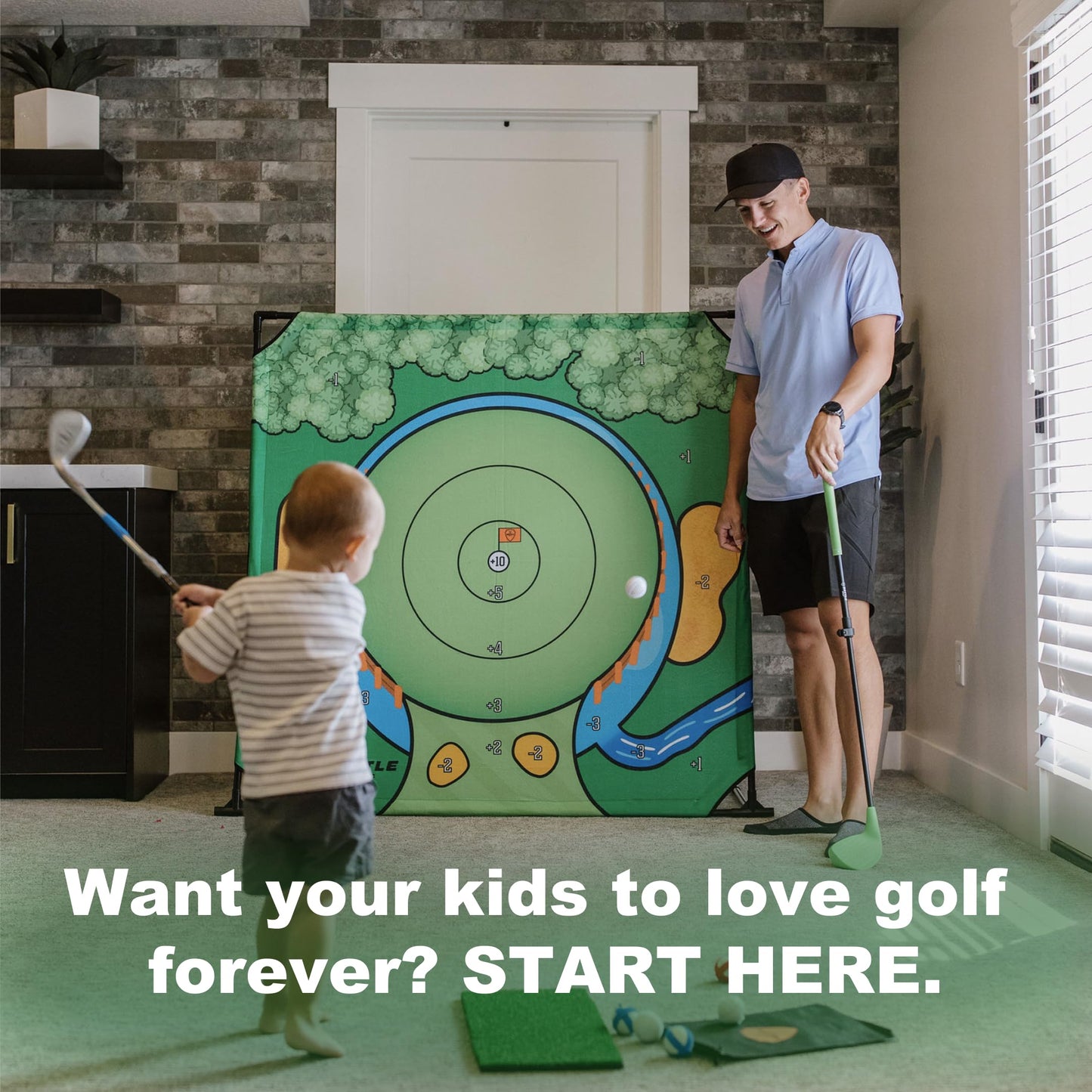 Battle Golf Chipping Game - The Original Portable Golf Game for Chipping Practice for Dads and Junior Golfers - Indoor and Outdoor (Standard