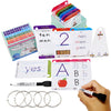THINK2MASTER Premium 186 Laminated Alphabet, Sight Words & Phonics Flash Cards for Pre K & Kindergarten. (Bonus: 2 Dry Erase Markers, 5 Rings). Learn
