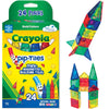CreateOn Crayola Mini Magnetic PIP-Tiles, Bold Colors - Building Set for Kids, Magnetic Building Toys for Kids, STEM Travel Toys for Boys and Girls
