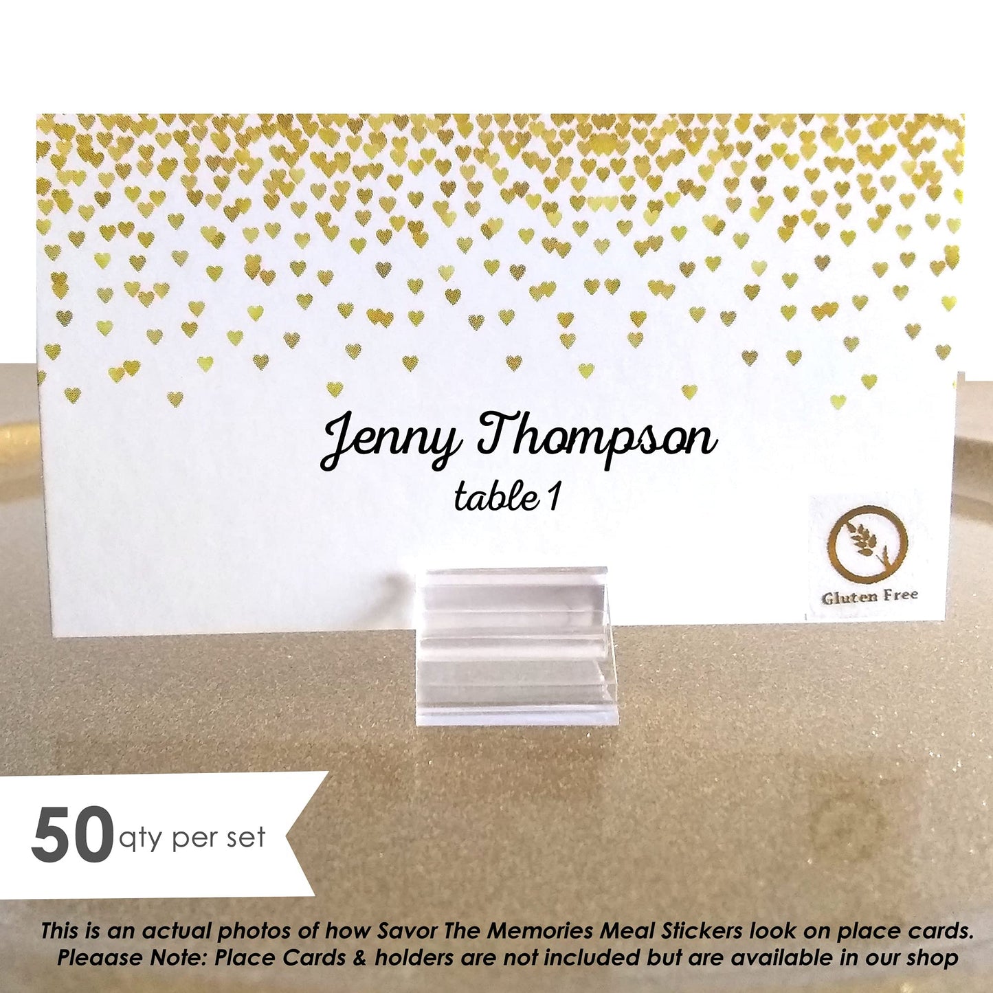 Crab Food Choice Stickers for Place Cards- Meal Stickers (Clear with Black Icon) by Savor The Memories