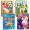 Card Games Go Fish,Old Maid,Slap Jack and Memory Match-4 Decks in 1 Pack,Classic Card Games for Kids Toddlers,Fun Kids Games for Family Party Game