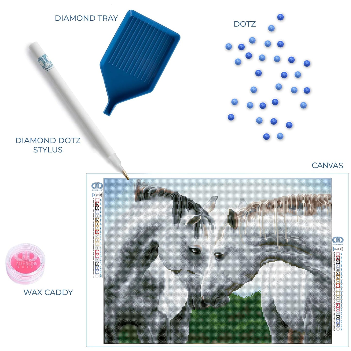 DIAMOND DOTZ Sweet Talk Horse Diamond Painting Kits for Adults - Diamond Art Kits a Relaxing Creative Craft Kit with Dotz Gems