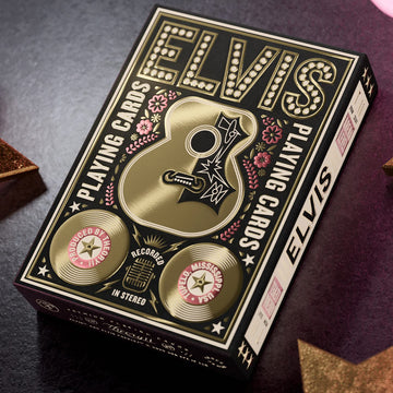 theory11 Elvis Playing Cards, Gold/Pink