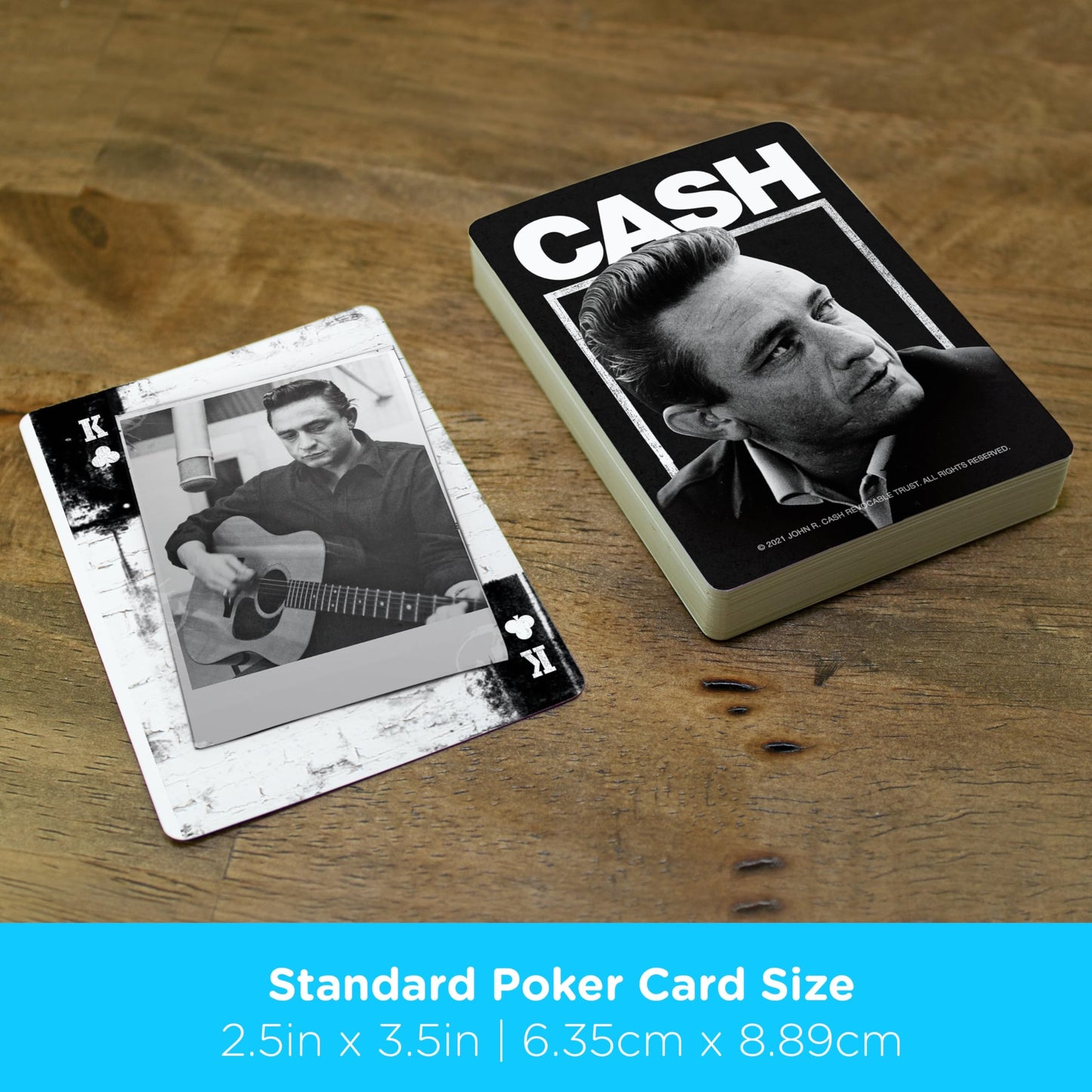 Aquarius Johnny Cash Playing Cards Standard Size - Themed Novelty Deck with 52 Unique Photo Designs - Collectible Merchandise Gift for Teens