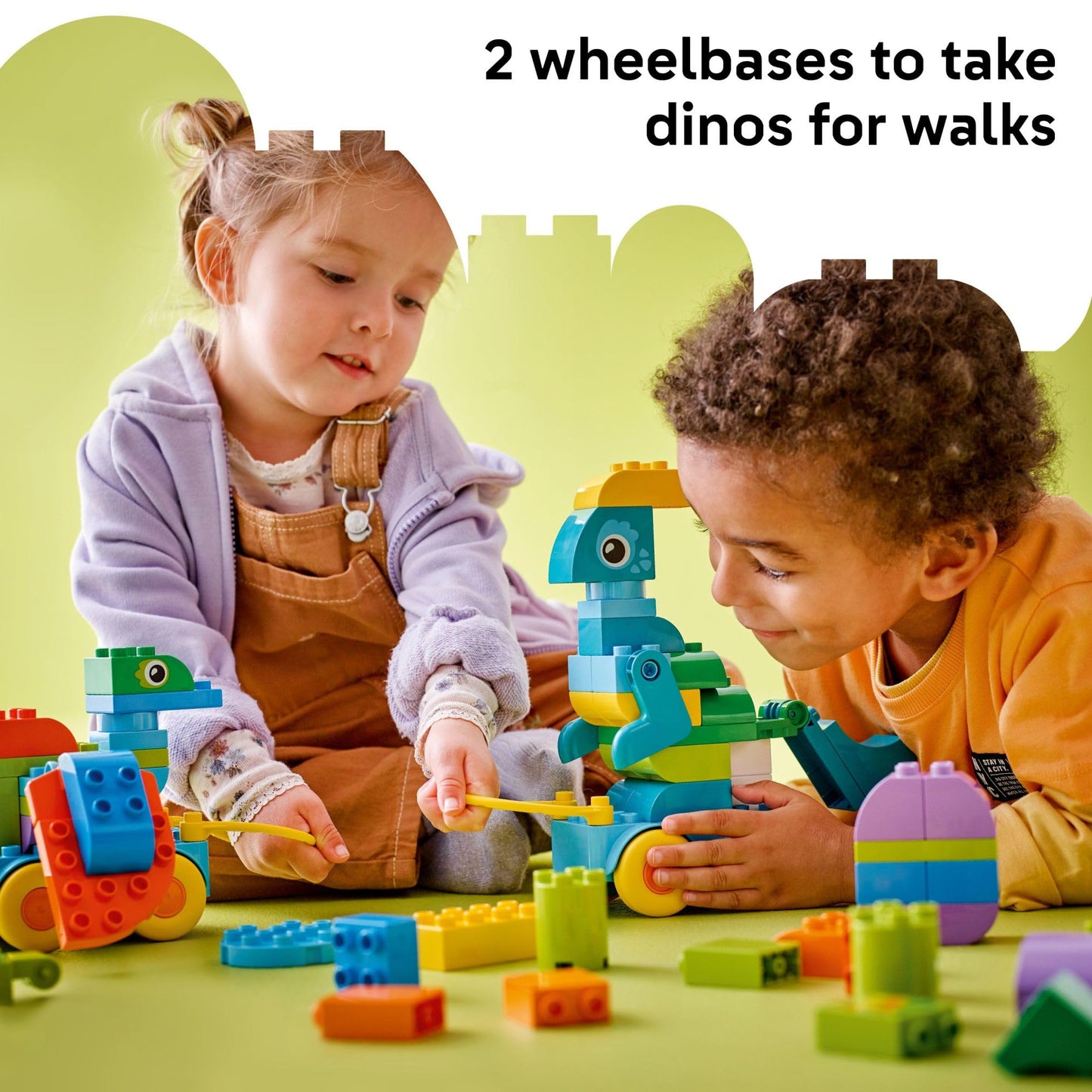 LEGO DUPLO Town 3 in 1 Dinosaurs on Wheels Learning Toy for Toddler Boys & Girls, Ages 3+ - Building & Education Play Set Teaches Problem-Solving
