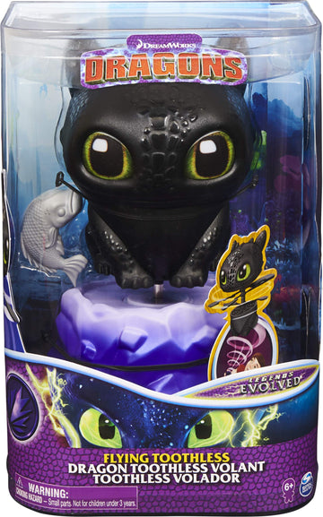 DreamWorks Dragons, Flying Toothless Interactive Dragon with Lights and Sounds, for Kids Aged 6 and up