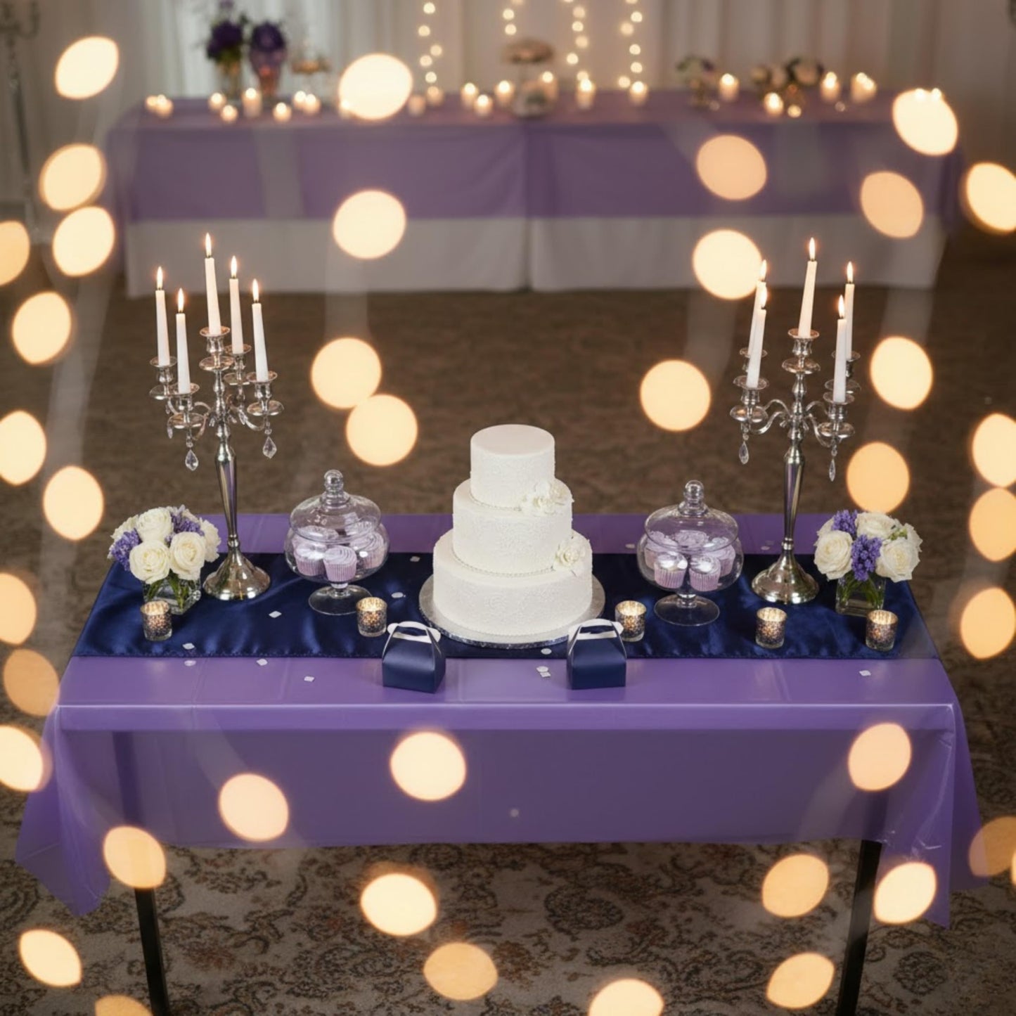 Fun Express Lilac Plastic Tablecover 54" x 108", 1 Piece