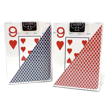 bee 2 Decks Jumbo Playing Cards Red & Blue Deck Casino Quality