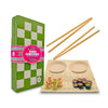Project Genius: Sushi Checkers - Game & Sushi Making Set, Folding Bamboo Game Board, 24 Checkers & Chopsticks Set, Adults & Kids Ages 8+, 2 Players