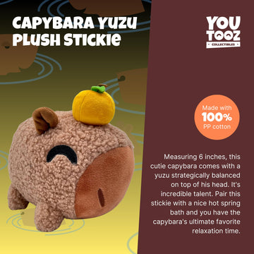 Youtooz Capybara Yuzu Stickie 6" Inch, Super Soft Magnetic Capybara Yuzu Plush by Youtooz Plush Collection