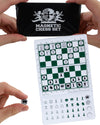 WE Games Mini Magnetic Travel Chess Set - 6-Inch Foldable Board with Durable Vinyl Pieces & Extra Queens- Indoor & Outdoor Magnetic Chess Game - White