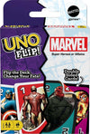 Mattel Games UNO Flip! Marvel Card Game for Kids, Adults & Family Night with Double-Sided Cards, Heroes vs. Villains