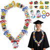 Silkovahamd Kindergarten Graduation Leis 2026 - Candy Lei Making Kit, 12 Candy Poly Tubing Clear 60 Paper Cards 3 Ribbon Rolls, Class of 2026