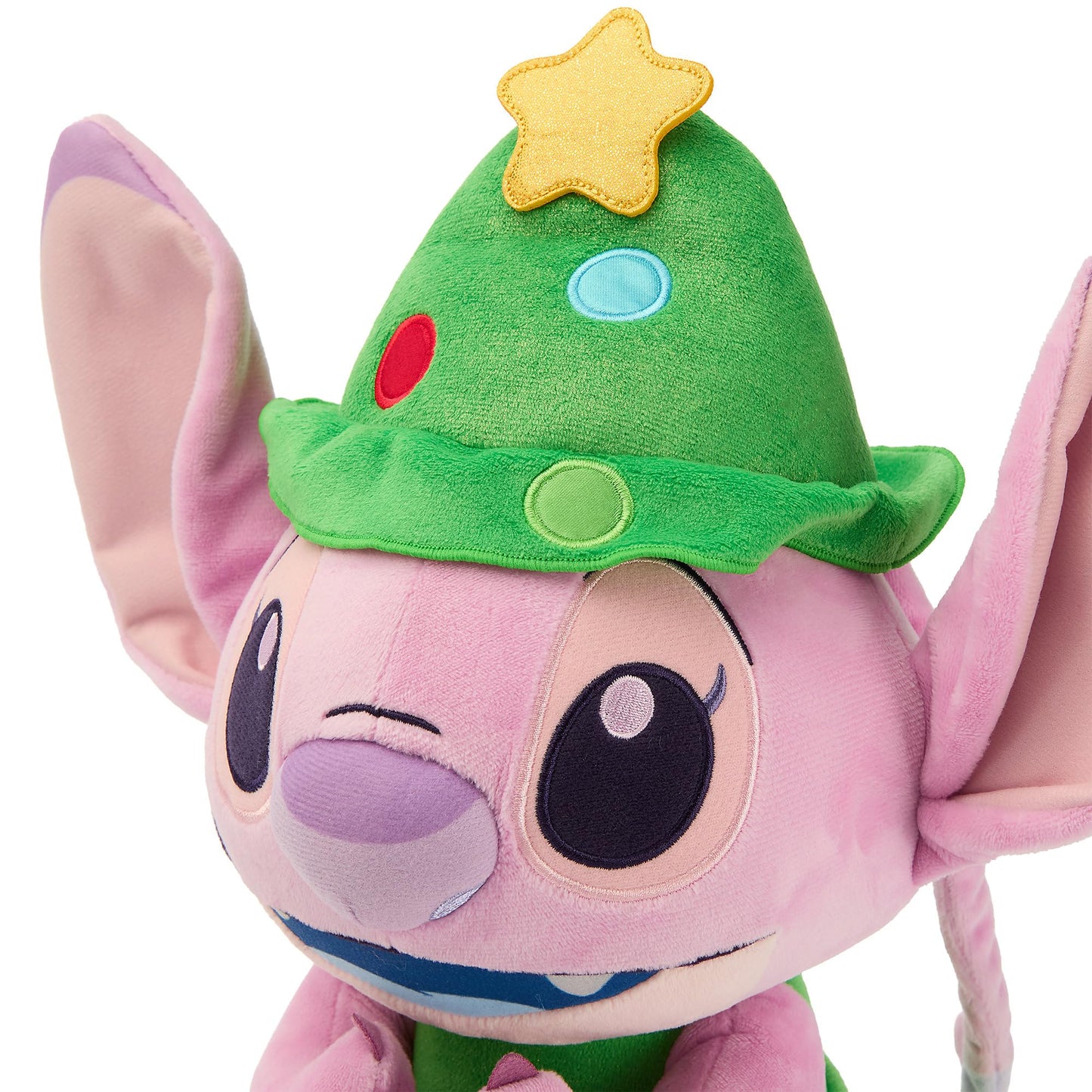 Disney Store Official Angel Holiday Plush - Lilo & Stitch Christmas Stuffed Animals - 14 Inch Disney Plushy - Features Christmas Tree Costume Dress