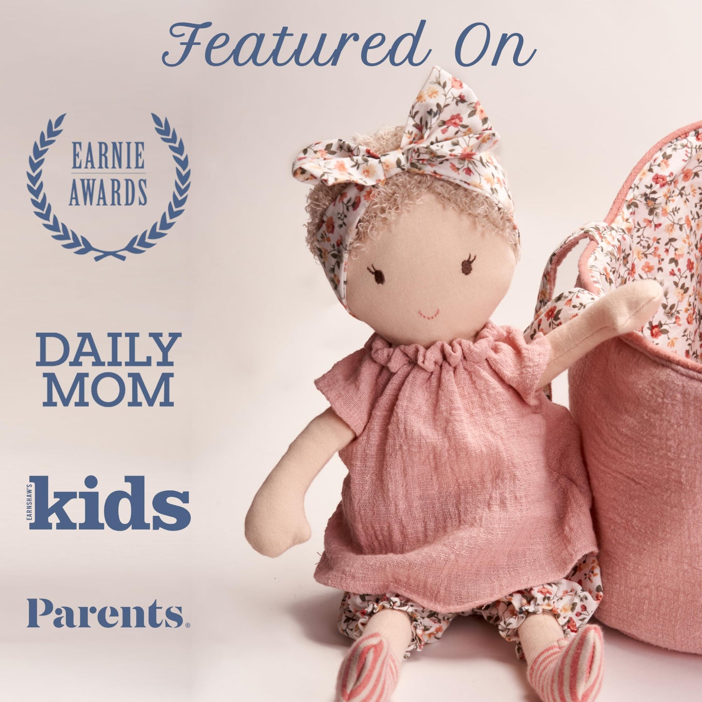 MON AMI My First Doll Poppy, 15-Inch Soft Cuddly Plush Gift for Babies