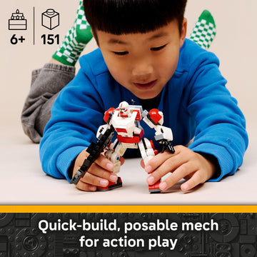 LEGO Star Wars Clone Shock Trooper Mech Building Toy for Boys & Girls - Poseable Star Wars Figure W/Pretend Play Blaster & Stud Shooter for Kids