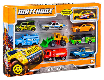 Matchbox 9-Pack Die-Cast 1:64 Scale Toy Cars, Construction or Garbage Trucks, Rescue Vehicles or Planes (Styles May Vary)