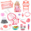 SUKIPIN Baby Doll Set, Baby Dolls for 5 Year Old Girls, Baby Doll with Accessories for Birthday Gifts Stocking Stuffers Easter Basket Stuffers (Doll