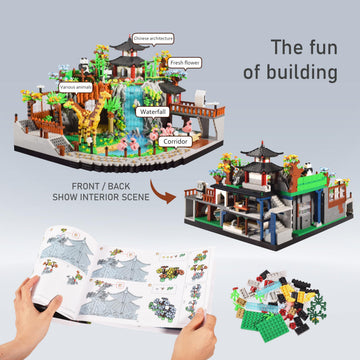 TEXXXIAN Zoo Micro Mini Bricks Desert Building Blocks,Creative Ideals Zoological Park Architecture Toy Present Model for Adults and Kids Age of 14+