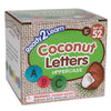 READY 2 LEARN Coconut Letters - Uppercase - Set of 52 - Natural, Hand Made Counters for Kids - Use for Crafts and Spelling Activities