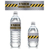 Under Construction Party Water Bottle Labels, Construction Birthday Decorations - 20 Stickers