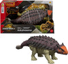 Mattel Jurassic World Rebirth Wild Roar Dinosaur Toy, Posable Ankylosaurus Figure, Tail Controlled Head Butt & Multi Attack & Sound, Digital Play