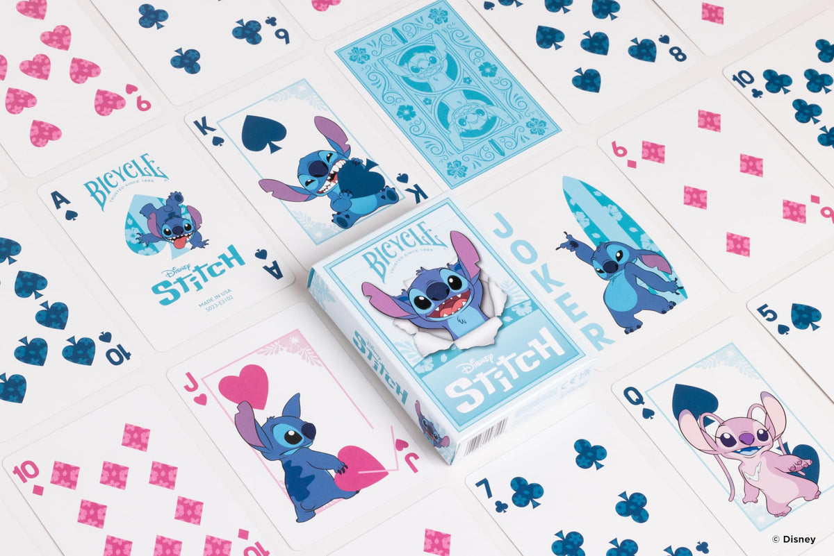 Bicycle Disney Stitch Playing Cards Blue Edition Collectible Deck