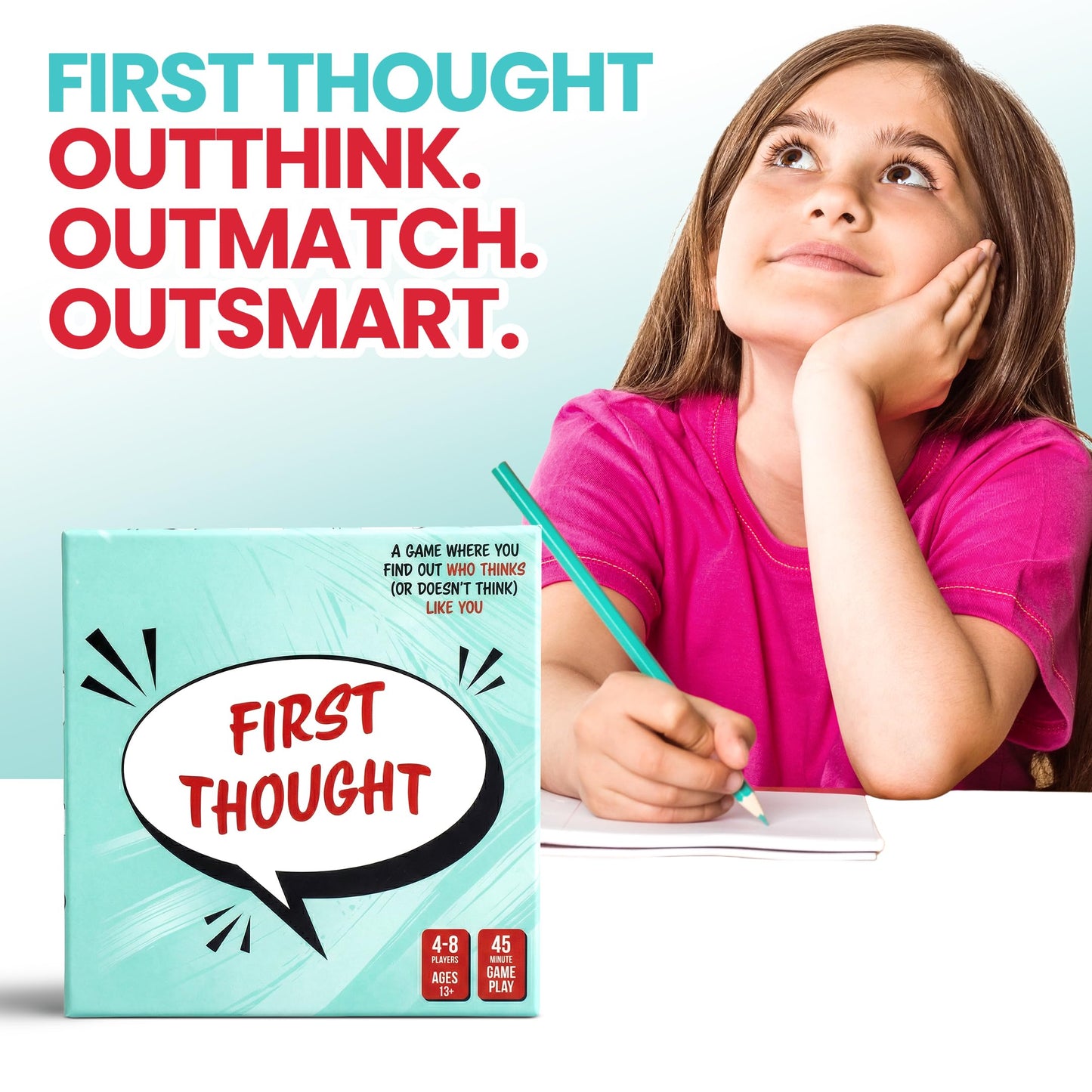 FIRST THOUGHT Family Board Game | The Hilarious Quick-Thinking Party Game | Family-Friendly Board Game | Great for Game Nights | Easy to Learn & Play