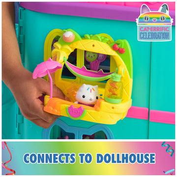 DreamWorks GABBY'S Dollhouse, Cakey’s Fruit Smoothie Balcony Playset, 8-Pcs with Toy Figures, Dollhouse Accessories & Sensory Play, Kids Toys
