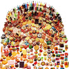 250Pcs Mini Food Miniatures Food Drinks Bottles Toys Doll House Accessories 1:12 Playset Kitchen Game Pretend Play Party Mini Things Stuff Tiny Baking