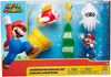 Nintendo Super Mario Underwater 2.5" Figure Diorama Play Set, Includes: Mario, Cheep-Cheep, Blooper, Mechanical Warp Pipe, Spinning Water Plant & Two