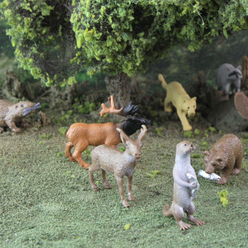 Safari Ltd. North American Wildlife Bulk Bag - Set of Miniature Wildlife Toy Figures - 48 Piece Play Toys for Boys, Girls & Kids Age 3+
