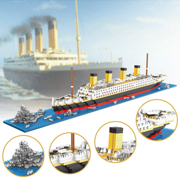 LUKHANG World Famous Titanic Micro Building Block Set Cruise Ship Micro Bricks Model Kit for Adults Ages of 14+ - 1872 PCS Great Gift